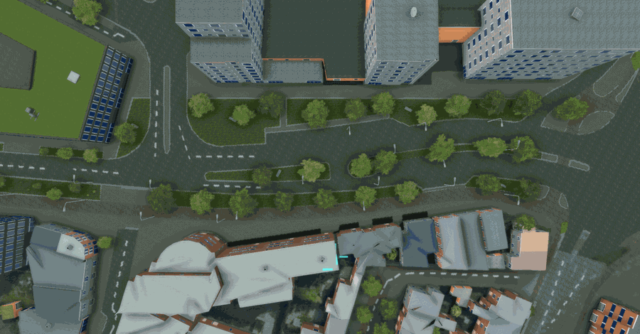 Stationsgebied Hilversum - simulatie oppervlaktestroming